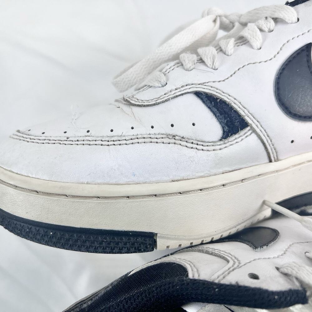 Nike Court Vision Low Next Nature White Navy Women 8.5 DX9176-100 Sneakers EU 40 - Picture 7 of 10